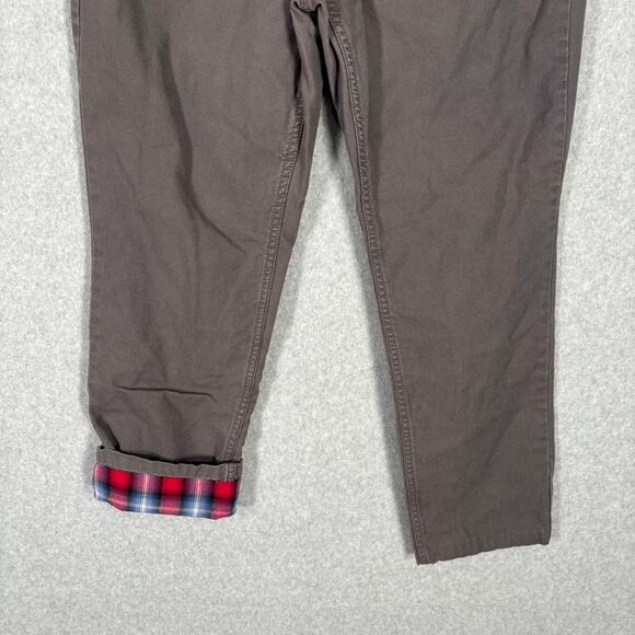 Blue Mountain Pant Womens 10 Flannel Lined Insulated Thermal Warm Red Soft 31x28 - Picture 3 of 13
